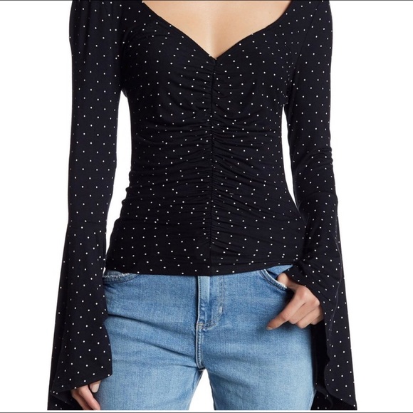 Free People Fitting Polka Dot Long Sleeve - Picture 2 of 4